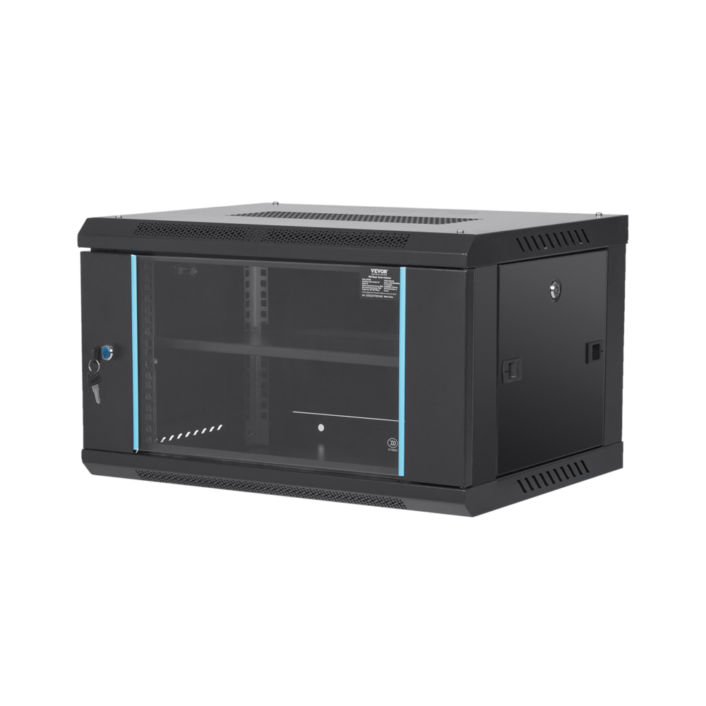 6U Wall Mounted Network Server Cabinet, 15.5" Deep, for IT & A/V Equipment_4Dock